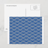 Carte Postale Motif de vague japonais (Devant / Derrière)