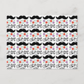 Carte Postale Motif de vélo à moustache rétro (Devant)