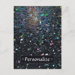Carte Postale Motif de verre teinté abstrait iridescent personna