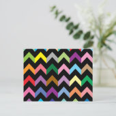 Carte Postale Motif de zigzag coloré (Debout devant)