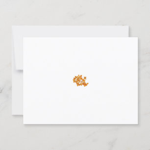Carte Postale Motif décoratif de fl de style orange et blanc