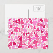 Carte Postale Motif des coeurs roses (Devant / Derrière)