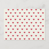 Carte Postale Motif des Coeurs rouges mignons (Devant)