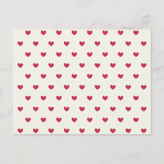 Carte Postale Motif des Coeurs rouges mignons (Devant)