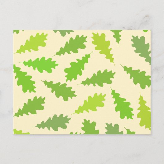 Carte Postale Motif des Feuilles verts. (Devant)