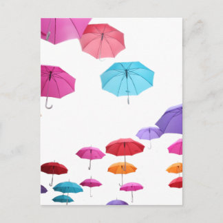 Carte Postale motif des parapluies