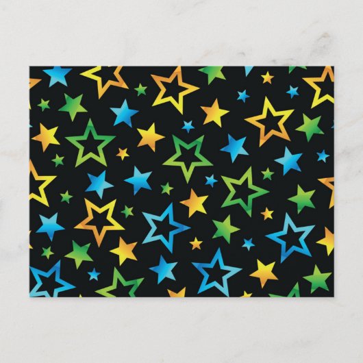 Carte Postale Motif d'étoiles (Devant)