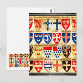 Carte Postale Motif d'héraldry décoratif (Devant / Derrière)