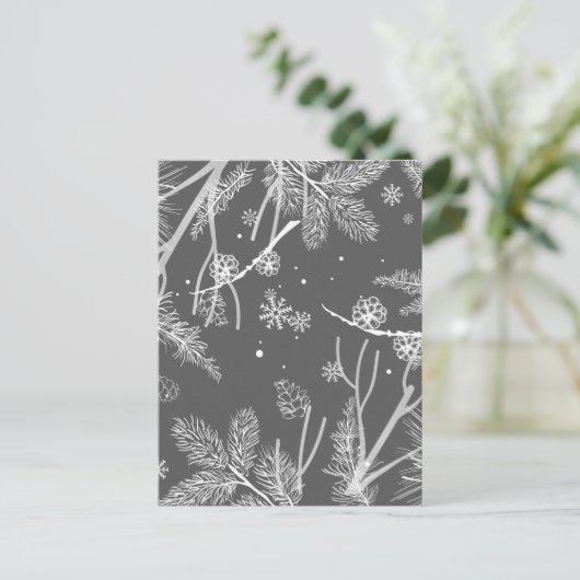 Carte Postale Motif d'hiver 4 (Debout devant)