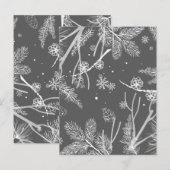 Carte Postale Motif d'hiver 4 (Devant / Derrière)