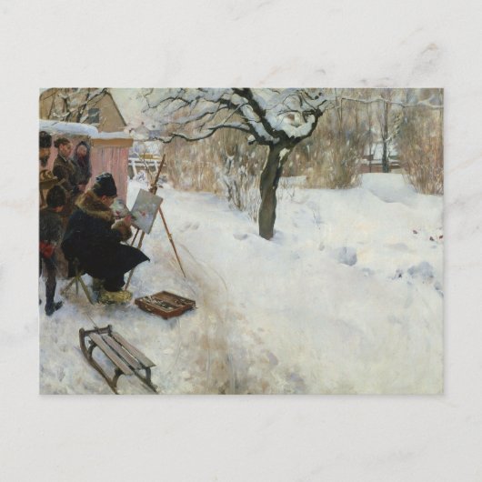 Carte Postale Motif d'hiver Åsögatan (Devant)