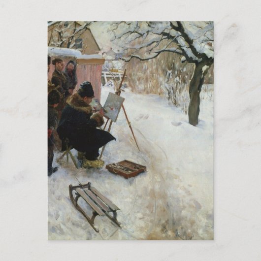 Carte Postale Motif d'hiver Åsögatan (Devant)