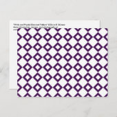 Carte Postale Motif diamant blanc et violet (Devant / Derrière)