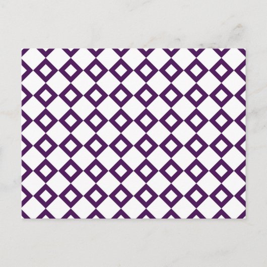 Carte Postale Motif diamant blanc et violet (Devant)