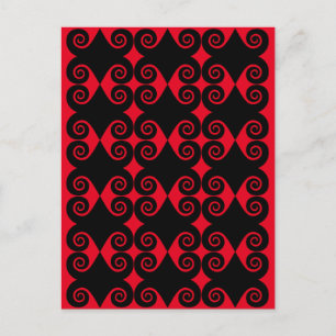 Carte Postale Motif Diamant Bouclé