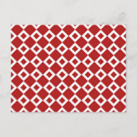 Motif diamant rouge et blanc