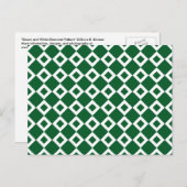 Carte Postale Motif Diamant vert et blanc (Devant / Derrière)