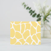 Carte Postale Motif d'impression Giraffe en Jaune. (Debout devant)
