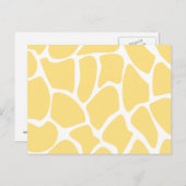 Carte Postale Motif d'impression Giraffe en Jaune. (Devant / Derrière)