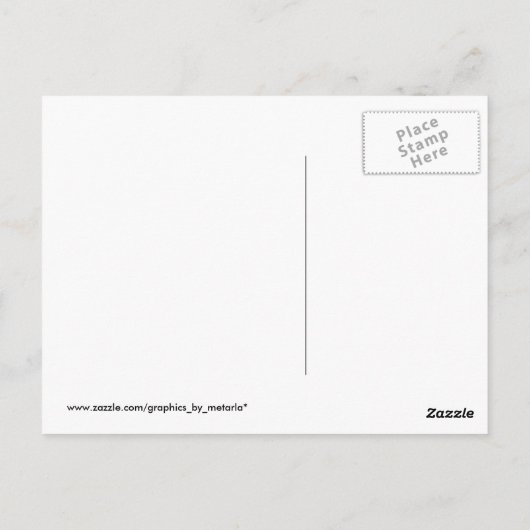 Carte Postale Motif d'impression Giraffe en Jaune. (Dos)