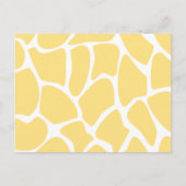Carte Postale Motif d'impression Giraffe en Jaune. (Devant)