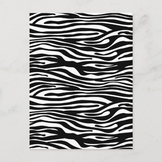 Carte Postale Motif d'impression Zebra - noir et blanc (Devant)
