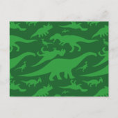 Carte Postale Motif Dinosaur Vert (Devant)