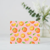Carte Postale Motif d'oranges aquarelles (Debout devant)
