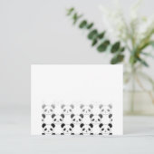 Carte Postale Motif d'ours de panda dégradé (Debout devant)