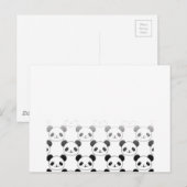 Carte Postale Motif d'ours de panda dégradé (Devant / Derrière)