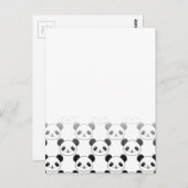 Carte Postale Motif d'ours de panda dégradé (Devant / Derrière)
