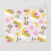 Carte Postale Motif D'Ours, Nounours, Mignons Ours, Étoiles (Devant)