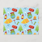 Carte Postale Motif du camp d'été (Devant)