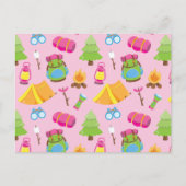 Carte Postale Motif du camp d'été (Devant)