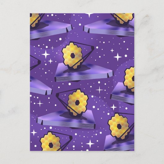 Carte Postale Motif du télescope spatial James Webb (Devant)
