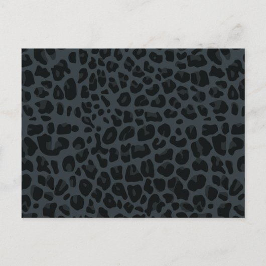 Carte Postale motif empreinte de léopard gris foncé (Devant)