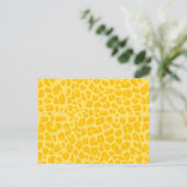 Carte Postale Motif empreinte de léopard jaune pastel (Debout devant)