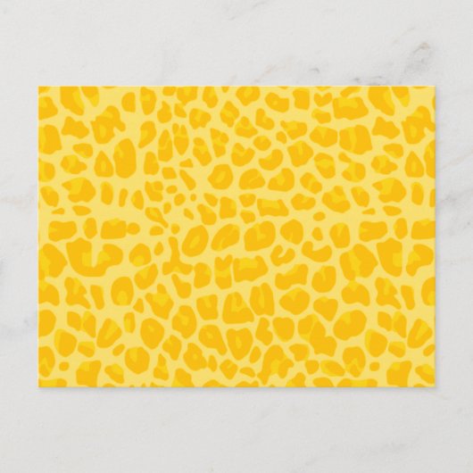 Carte Postale Motif empreinte de léopard jaune pastel (Devant)
