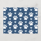 Carte Postale Motif Empreintes de Pattes, Pattes de Chien, Patte (Devant)