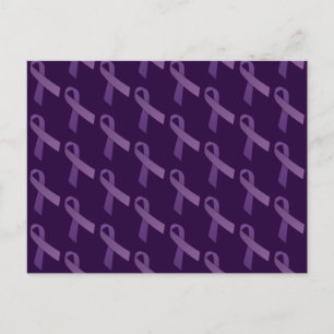 Carte Postale Motif en carreaux de rubans violets