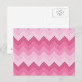 Carte Postale Motif en chevron rose (Devant / Derrière)