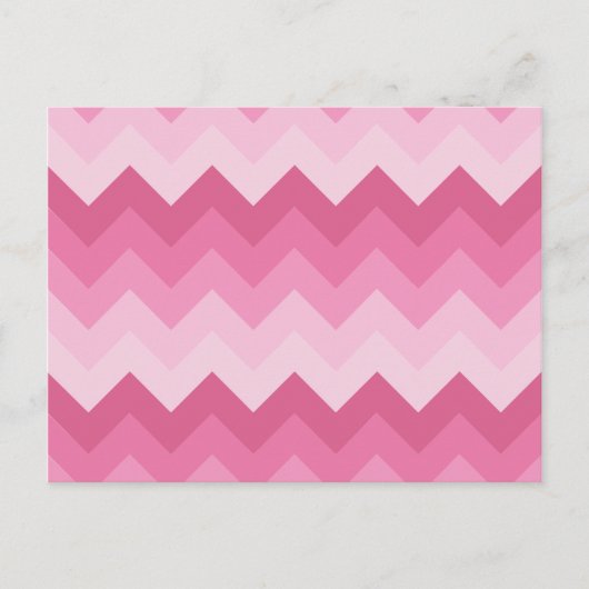 Carte Postale Motif en chevron rose (Devant)