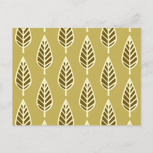 Carte Postale Motif en feuille de hêtre - Chameau tan et brun