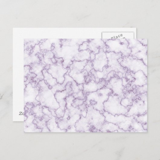 Carte Postale Motif en marbre violet (Devant / Derrière)
