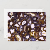 Carte Postale Motif en pierre blanche Brown violet (Devant / Derrière)