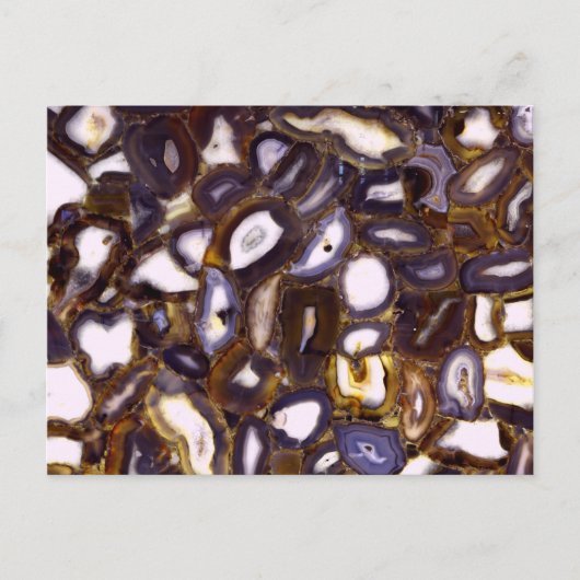 Carte Postale Motif en pierre blanche Brown violet (Devant)