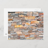 Carte Postale Motif en pierre de pierre de campagne classique (Devant / Derrière)