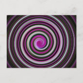 Carte Postale Motif en spirale violette (Devant)