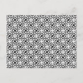 Carte Postale Motif en tuiles égyptiennes, noir et blanc (Devant)