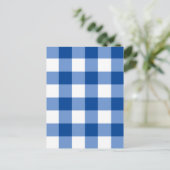 Carte Postale Motif en vichy bleu (Debout devant)